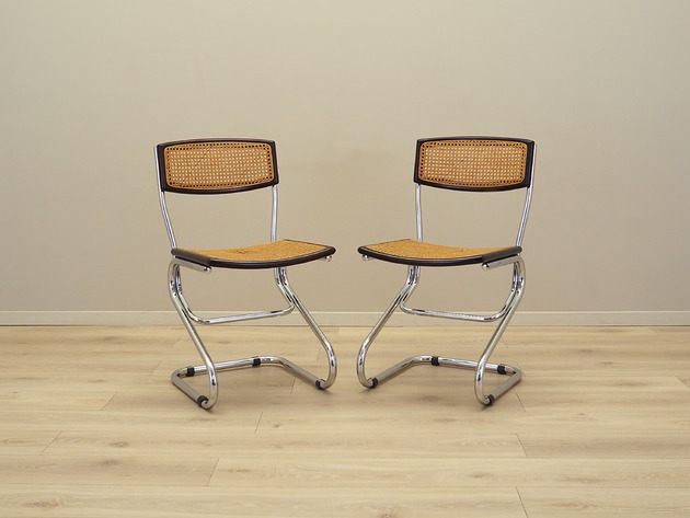 krzesła Komplet dwóch krzeseł, Bauhaus design, lata 60, produkcja: Włochy