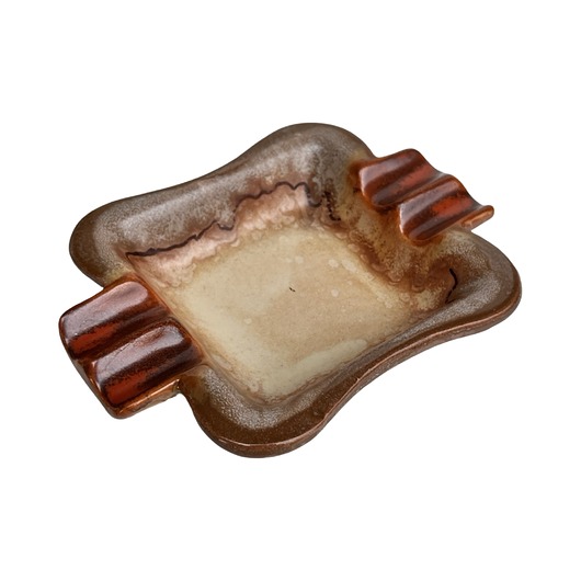 Podstawki pod kadzidełka Popielniczka ceramiczna fat lava sygnowana, Niemcy, lata 70.