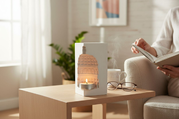 świeczniki i świece Naczynie/rzeźba gipsowa na tealight Bazylika