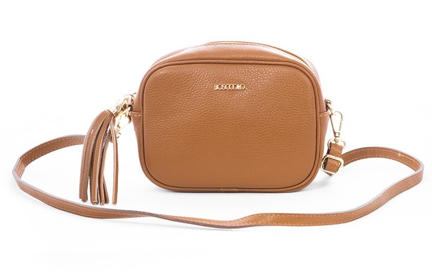 torby na ramię Torebka skórzana na ramię - kolor rudy (6891)