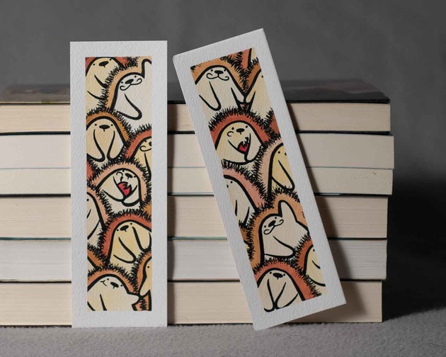 Zakładka jeże akwarela ręcznie malowana Arts By Gatt