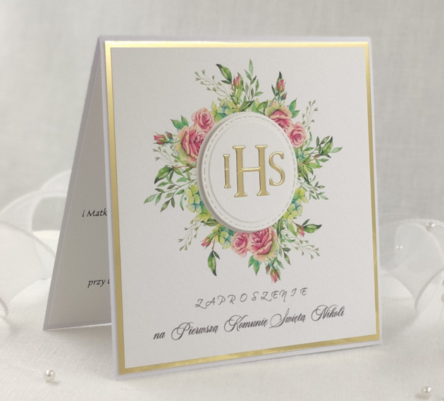zaproszenia na komunię Zaproszenia na Komunię, wzór 14B