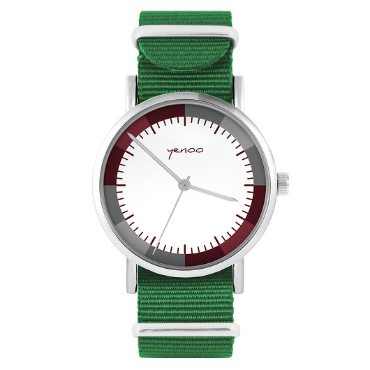 zegarki unisex Zegarek - Classic Wine - zielony, nylonowy