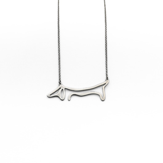 srebrne naszyjniki Naszyjnik "Jamniczek Picassa" srebrny