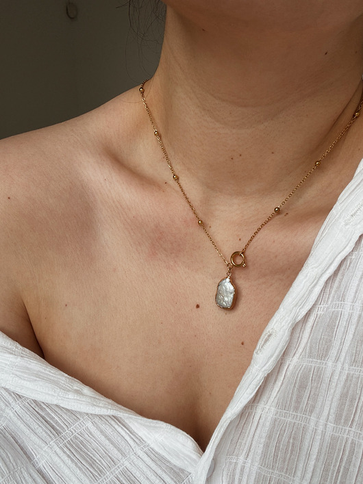 złote naszyjniki Naszyjnik łańcuszek Perła