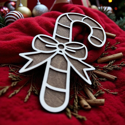 dekoracje świąteczne Piernikowa Laska Mikołaja rekwizyt ozdoba Święta Bożego Narodzenia