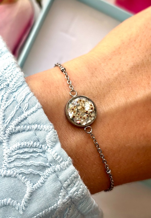 bransoletki - inne Bransoletka dzika marchew na błękicie