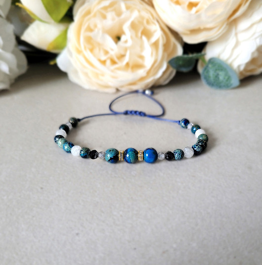 bransoletki z kamieni naturalnych WAGA - z Turmalinem Zodiakalna bransoletka