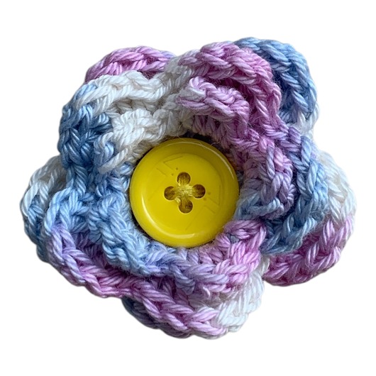 ubranka dla zwierząt Szydełkowy Kwiat - ozdoba na obrożę dla psa , kota