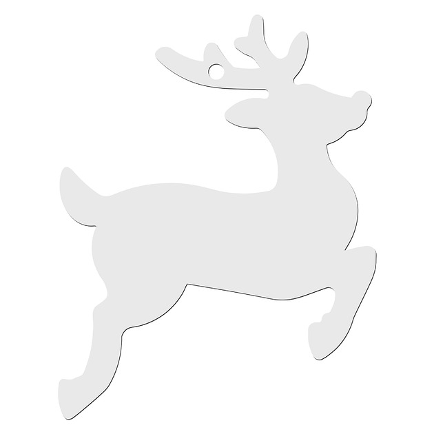 ozdoby choinkowe Drewniany Renifer 10 CM Reniferek Jelonek RUDOLF Dekoracja Świąteczna BIAŁA