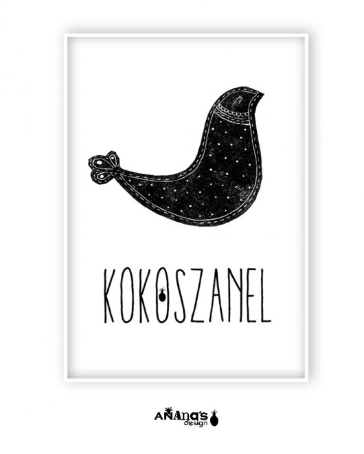 KOKO SZANEL - plakat ilustrowany (normal) Ananas Project