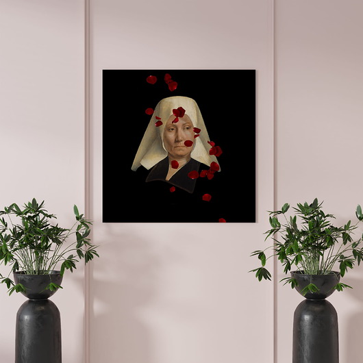 grafiki i ilustracje GRAFIKA NA PŁÓTNIE - Dama z Różami