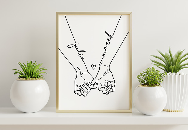 Plakat minimalistyczny złączone dłonie Pankmat