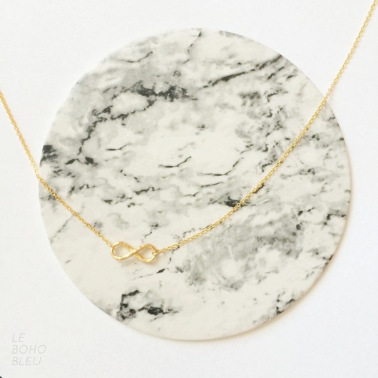 złote naszyjniki 16k Gold Plated Infinity Necklace