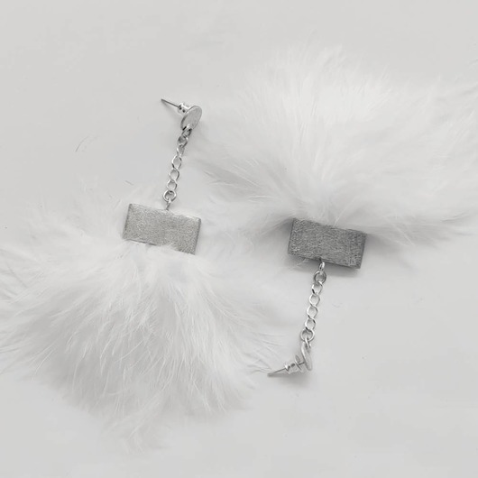 kolczyki z piórami PIÓRKO kolczyki