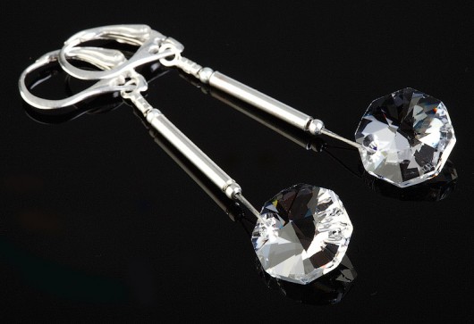 Delikatne kolczyki z kryształów Swarovski mellody
