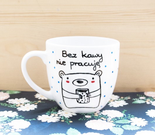 Bez kawy nie pracuję - XL kubek miamilu