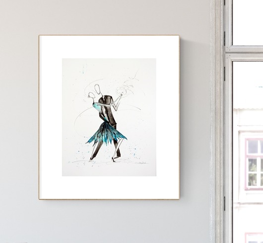grafika 40 x 50 cm wykonana ręcznie, abstrakcja Krystyna Siwek Art