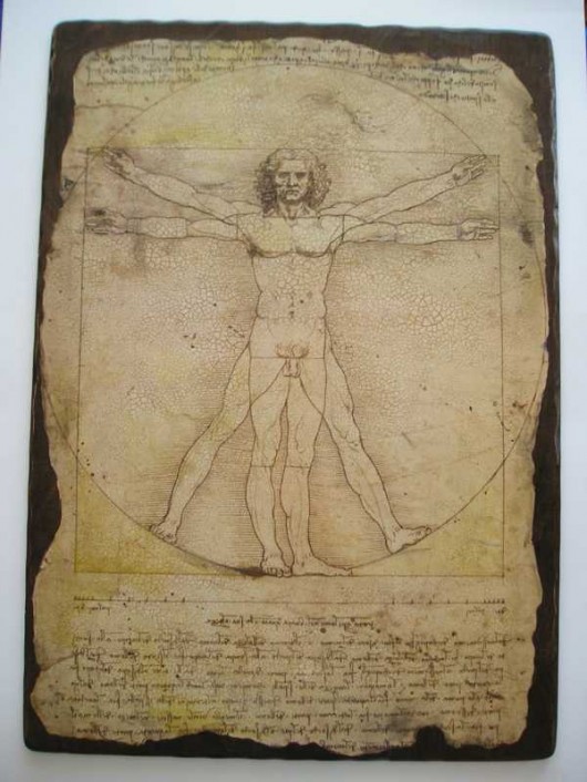 Deska Vitruvian man Leonarda misha szura