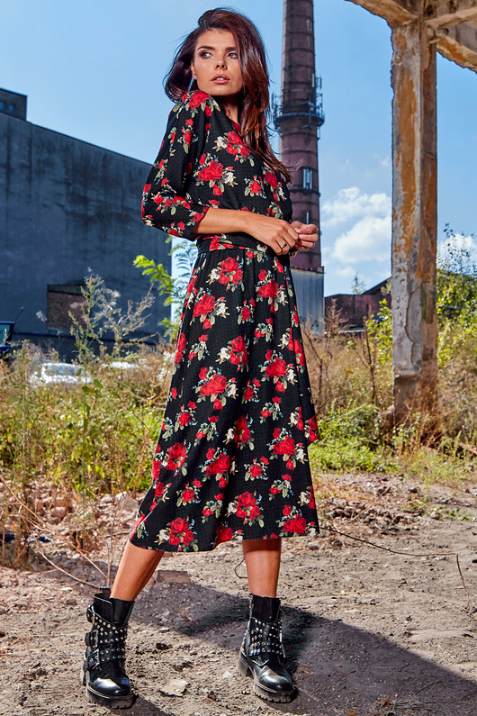 sukienki midi damskie Sukienka B313