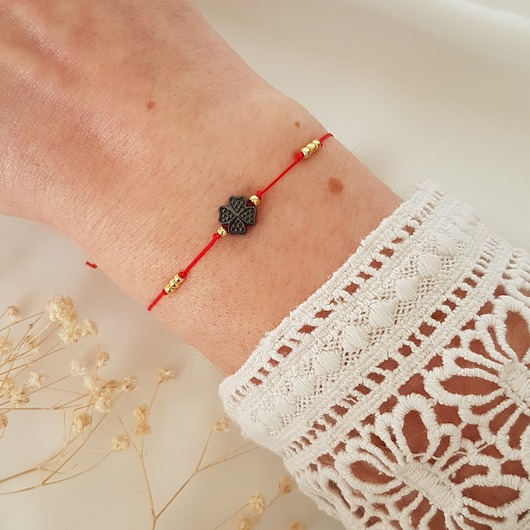 bransoletka z koniczynką LEI handmade 