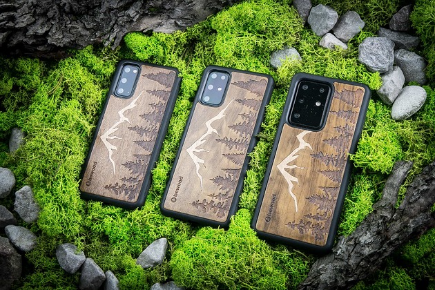 etui na telefon Góry - Imbuia - Drewniane etui do Samsung Galaxy
