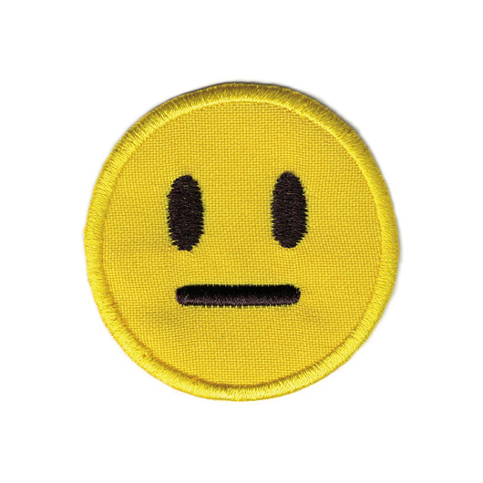 naszywki na ubrania Naszywka naprasowanka EMOJI NEUTRALNA termoprzylepna haft 5,5cm