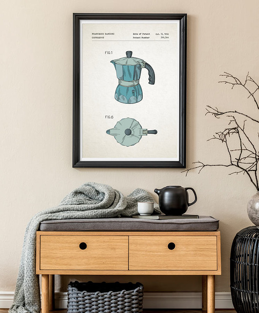 Plakat Kawiarka - patent  minimalmill
