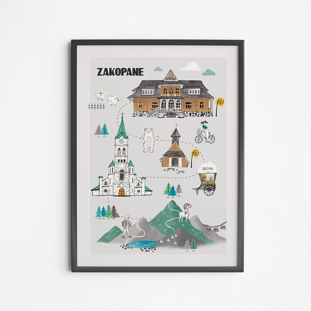 plakaty Plakat Zakopane Trasa Spacerowa