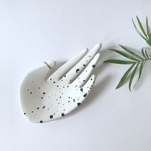 pojemniki na biżuterię Ceramiczna Dłoń na Biżuterię Dalmatyńczyk