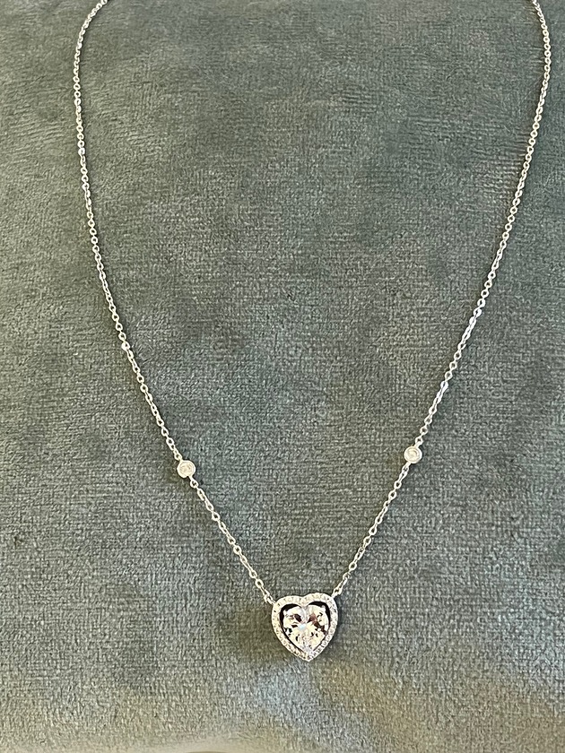 srebrne naszyjniki SERCE Naszyjnik ze srebra pr. 925 cyrkoniami. Na prezent serduszko