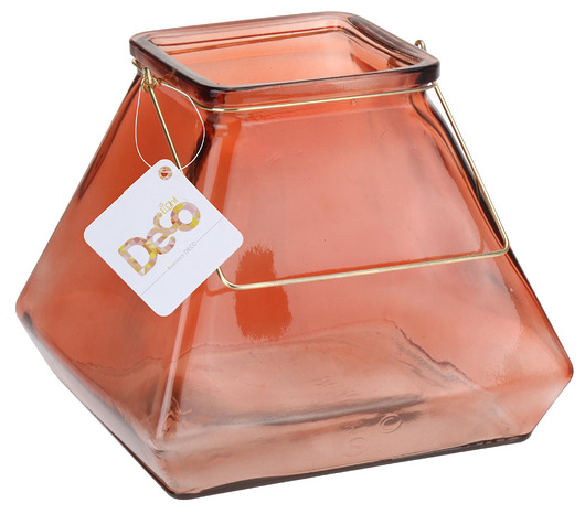 Lampion Glass pomarańczowy MIA home