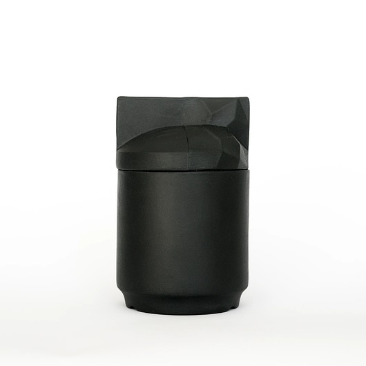 świeczniki i świece Origami Grahite Black - świeca z czarnej porcelany