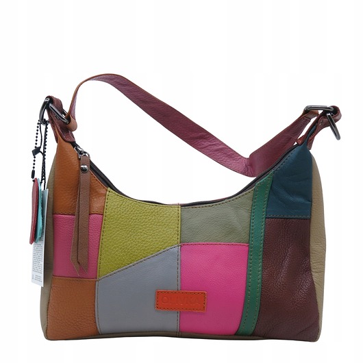 torby na ramię Torebka damska na ramię kolorowa skórzana wygodna zero waste OLIVKA