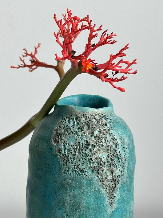 wazony Wąski  wazon z kolekcji LAGUNA, wazon ceramiczny, morski klimat