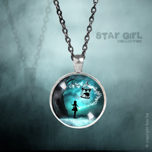 Star Girl i Kiwi - Medalion silver prosty Ewa Saj Fotografie