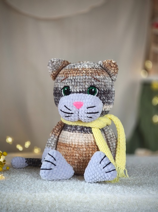 misie i maskotki Kolorowy kotek pluszowy, Unikatowy kotek na prezent