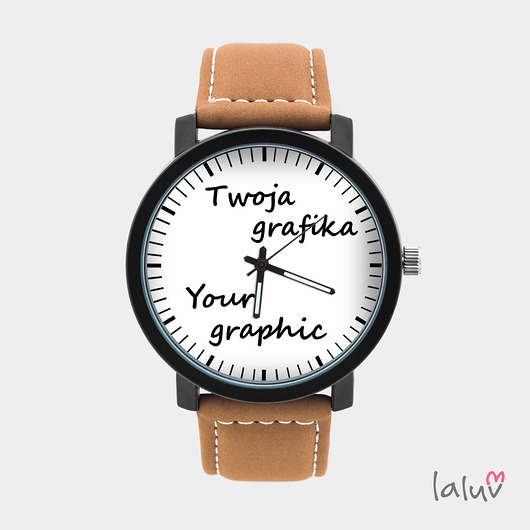 Zegarek męski Z WŁASNĄ GRAFIKĄ laluv
