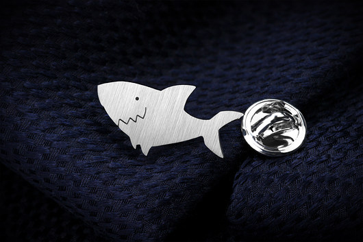 Srebrny pins REKIN FeinFein