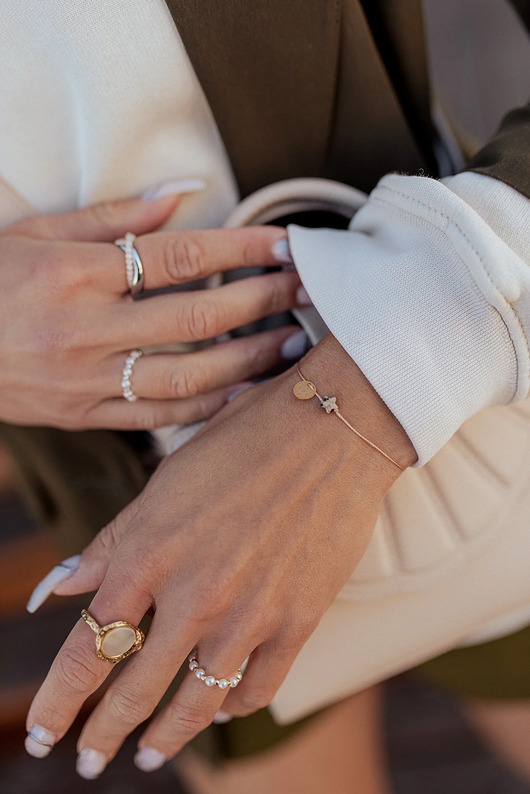 bransoletki z kamieni naturalnych Bransoletka z gwiazdką z Jaspisu Dalmatyńskiego