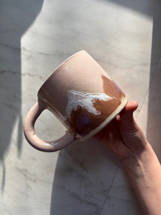 kubki i filiżanki Duży Ceramiczny Kubek Handmade 450 ml z Górami Podhale