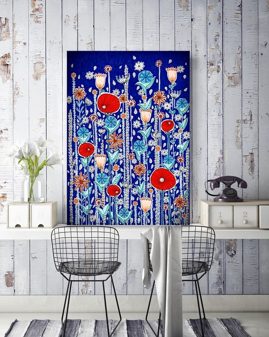 grafiki i ilustracje Polna łąka 50x70