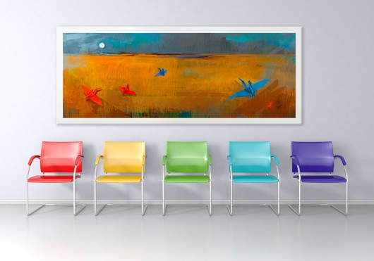 OBRAZ NA PŁÓTNIE - ORIGAMI - 150x60cm NOWdeco
