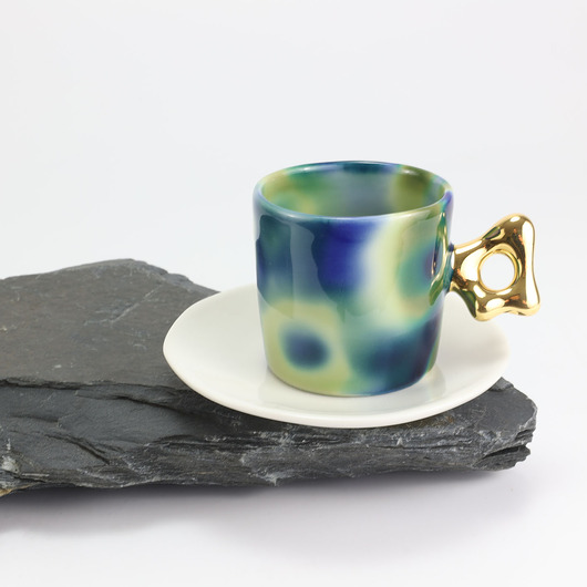 filiżanki Filiżanka porcelanowa do espresso Flow Aquarelle