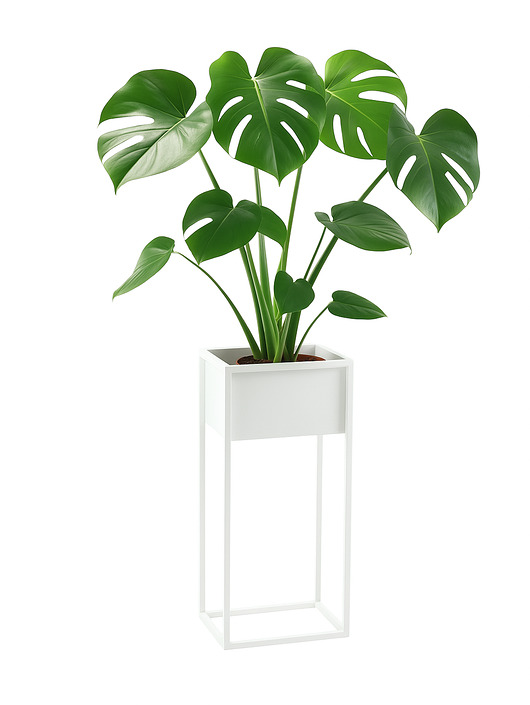 kwietniki Kwietnik Metalowy CUBO 80x40cm biały