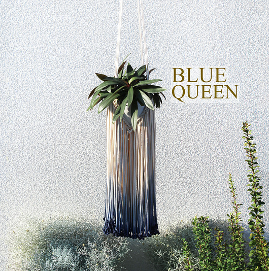 kwietniki XL kwietnik makrama 'BLUE QUEEN'