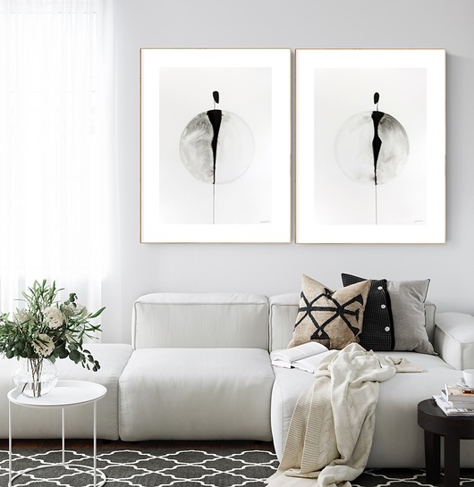 Zestaw 2 obrazów 50 x 70 cm zam MiniMalArt