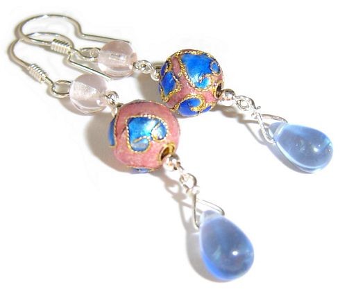 KOLCZYKI CLOISONNE II IMPRESJA
