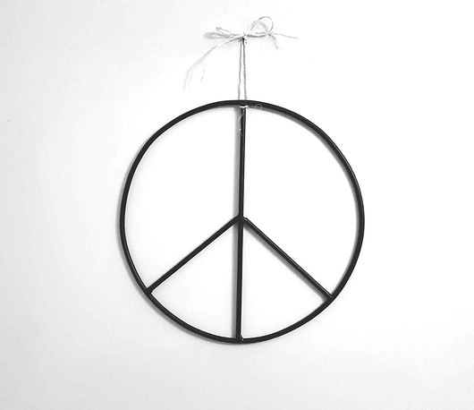 Pacyfa czarna 40cm, znak pokoju, metal, prezent Home Design