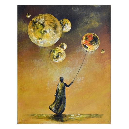 obrazy Hold my world, obraz realizm bajkowy, obraz surrealizm